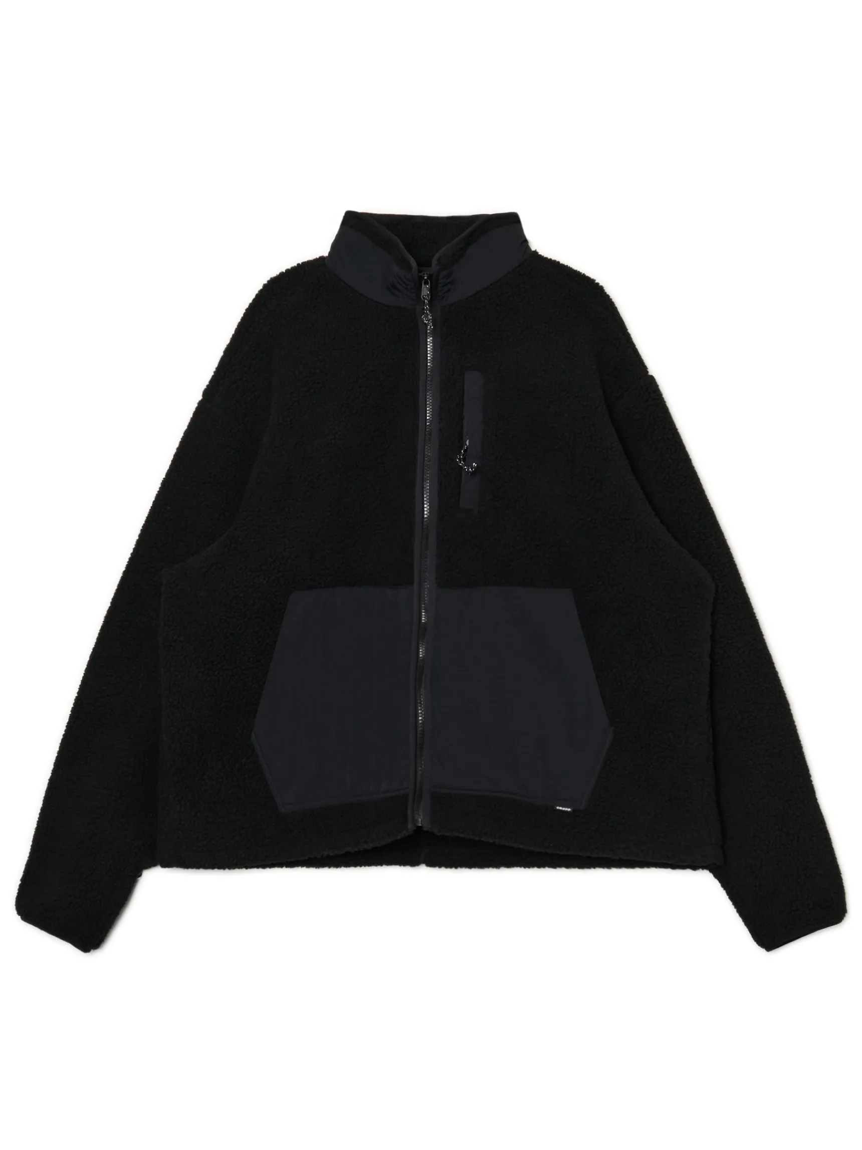 Outlet Cropp Czarna bluza sherpa czarny
