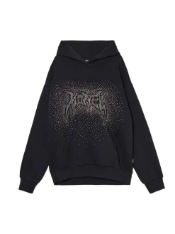 Discount Cropp Czarna bluza z aplikacją czarny