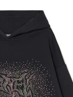 Discount Cropp Czarna bluza z aplikacją czarny