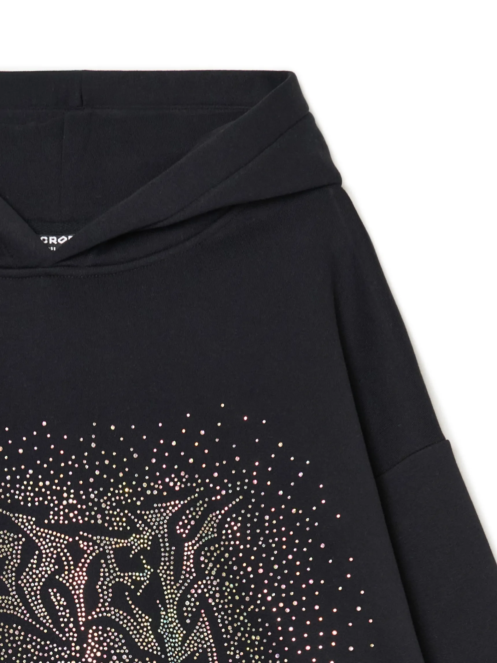 Discount Cropp Czarna bluza z aplikacją czarny