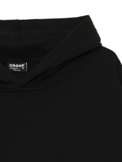 Best Cropp Czarna bluza z kapturem czarny