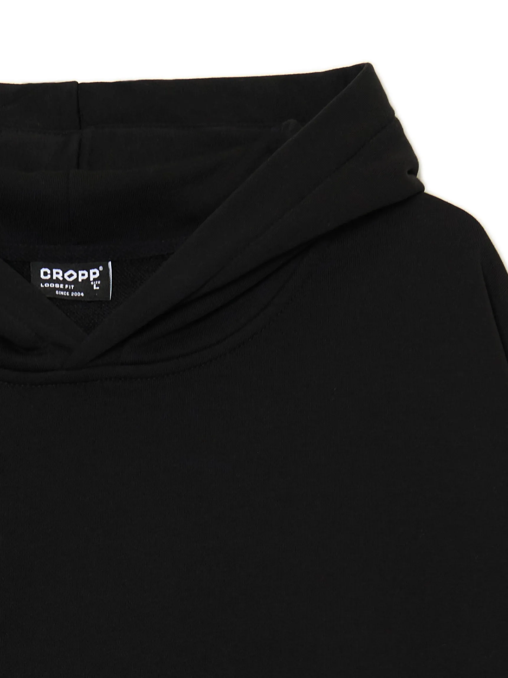 Best Cropp Czarna bluza z kapturem czarny