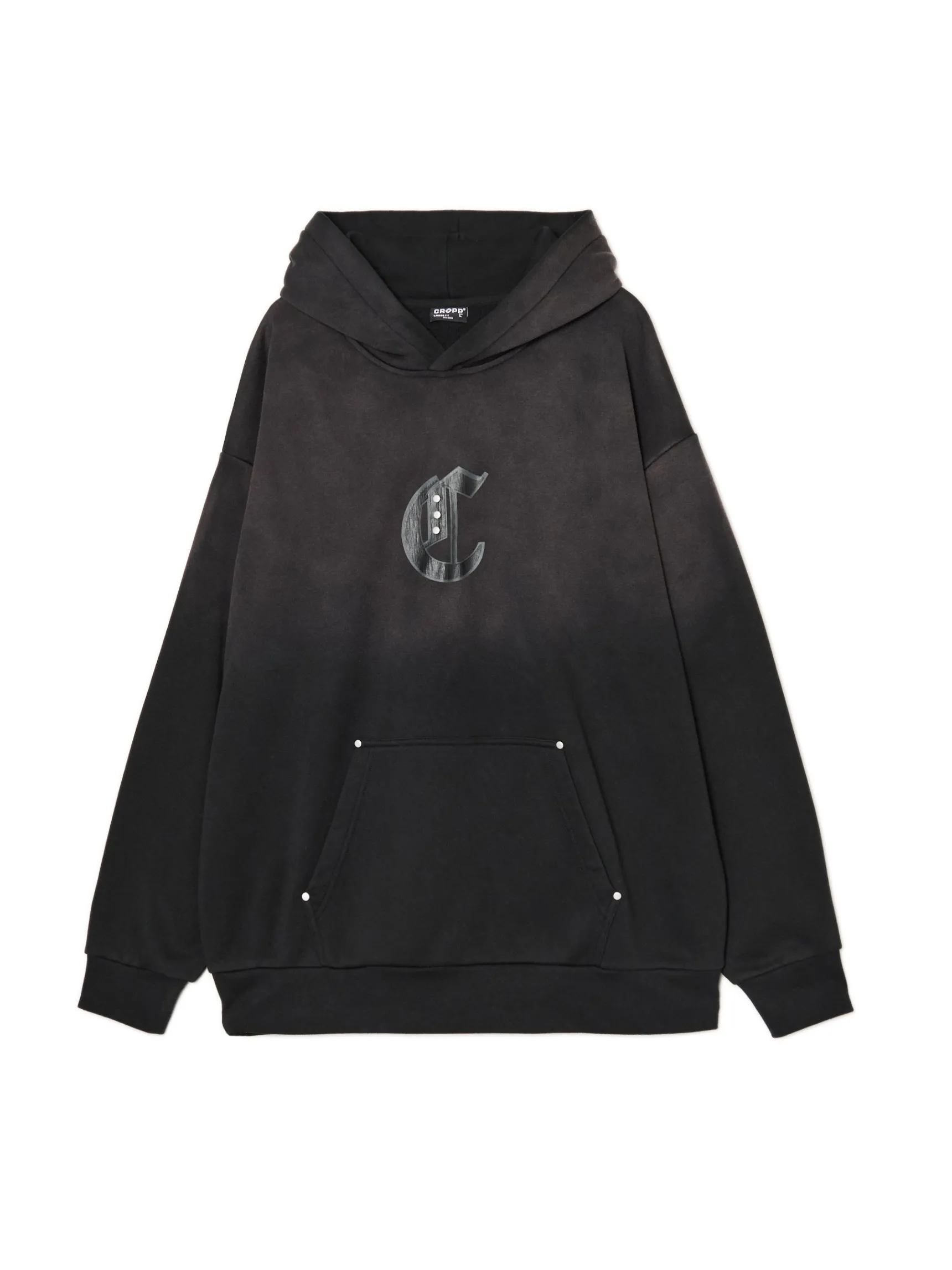 Outlet Cropp Czarna bluza z kapturem czarny