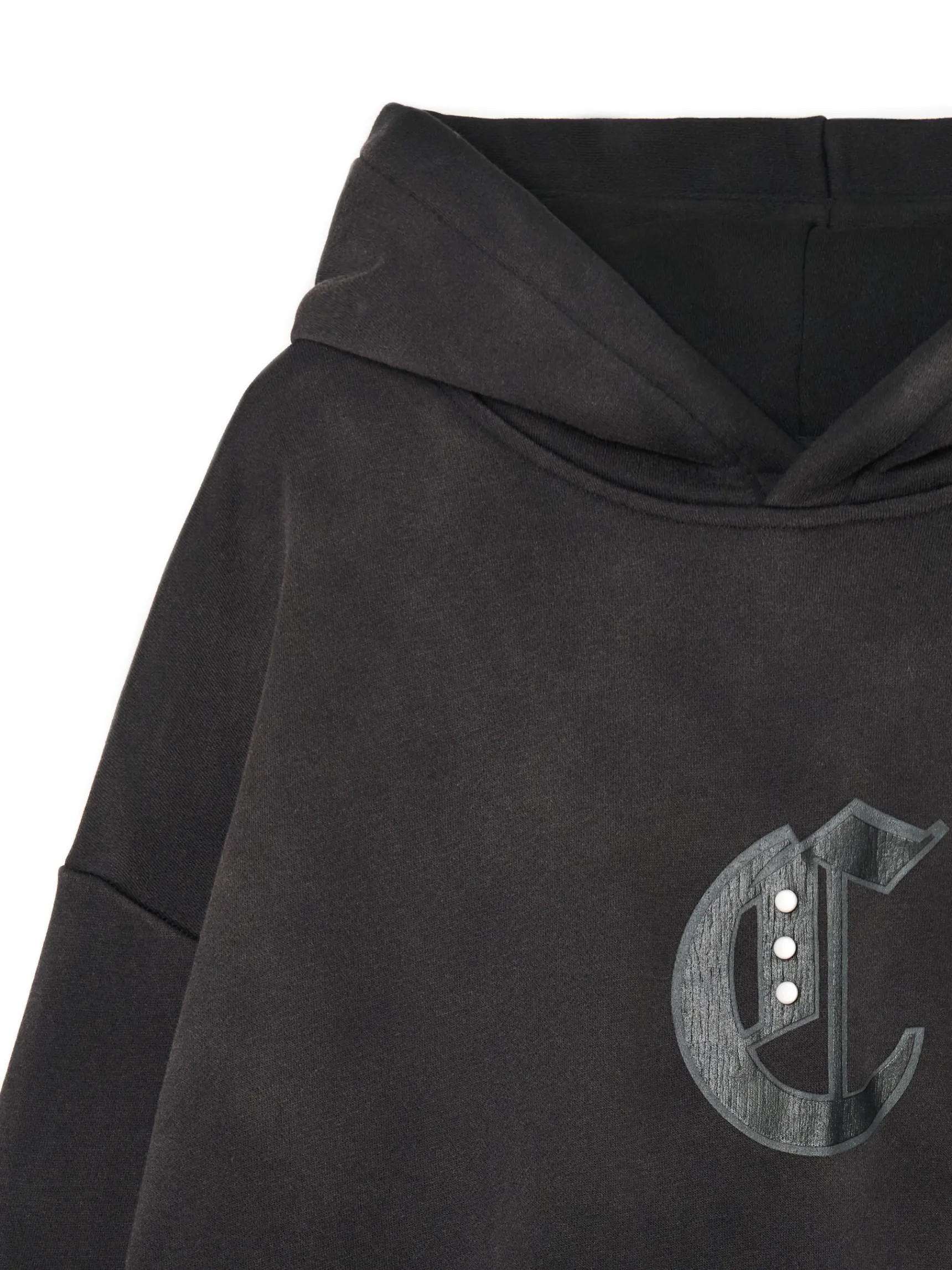 Outlet Cropp Czarna bluza z kapturem czarny