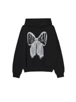Clearance Cropp Czarna bluza z kapturem i nadrukiem czarny