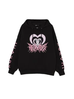 Discount Cropp Czarna bluza z kapturem Kuromi czarny