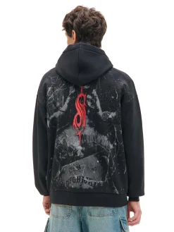 Best Cropp Czarna bluza z kapturem Slipknot czarny