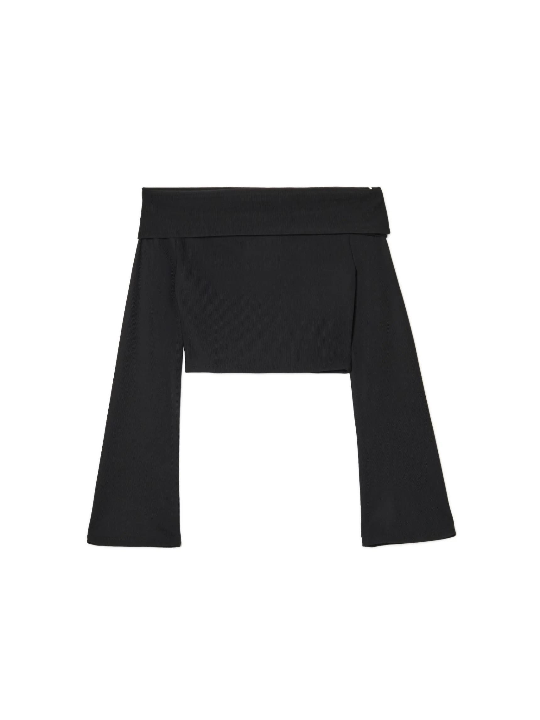 Best Cropp Czarna bluzka hiszpanka czarny