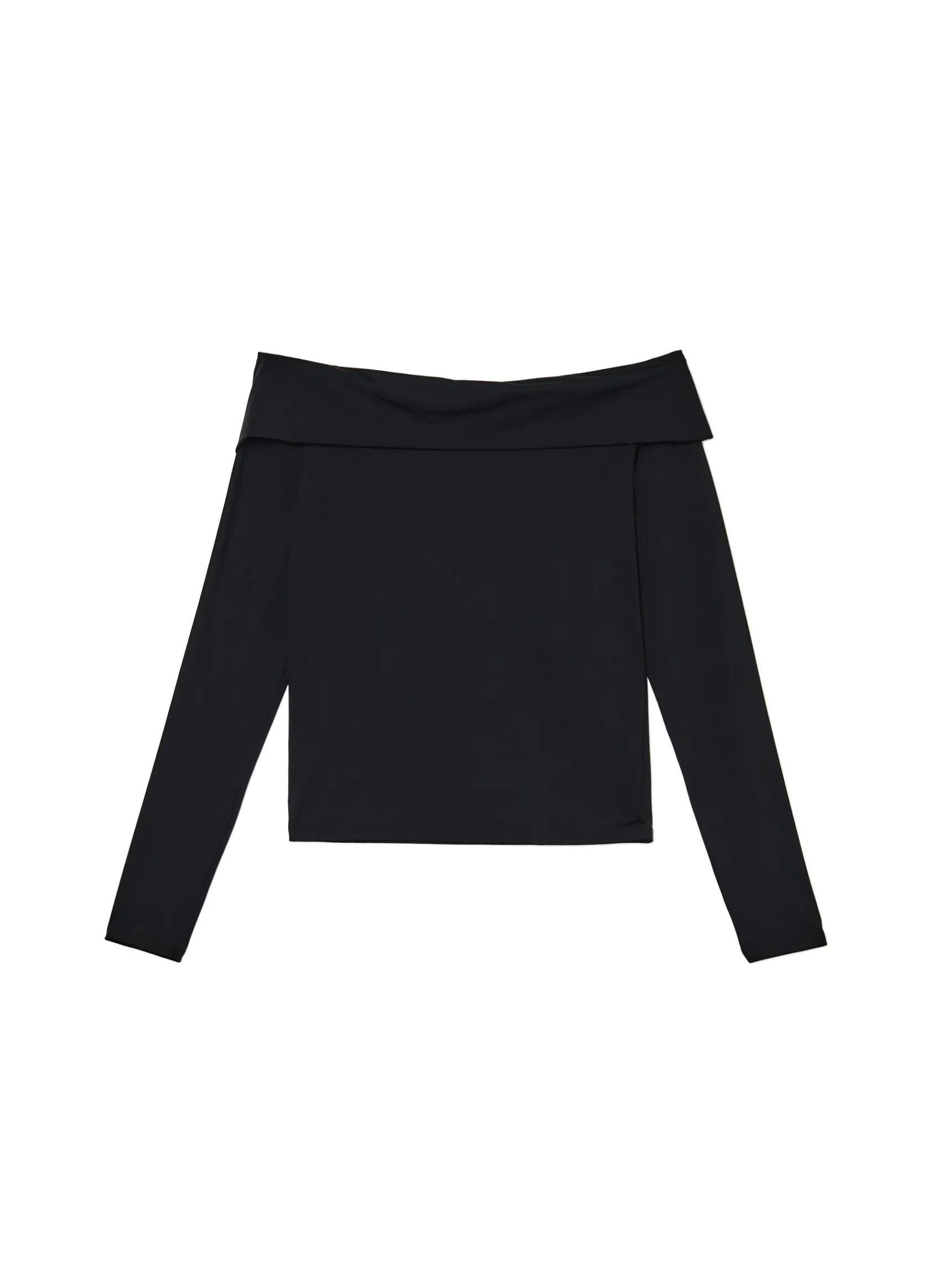 Sale Cropp Czarna bluzka z odkrytymi ramionami czarny