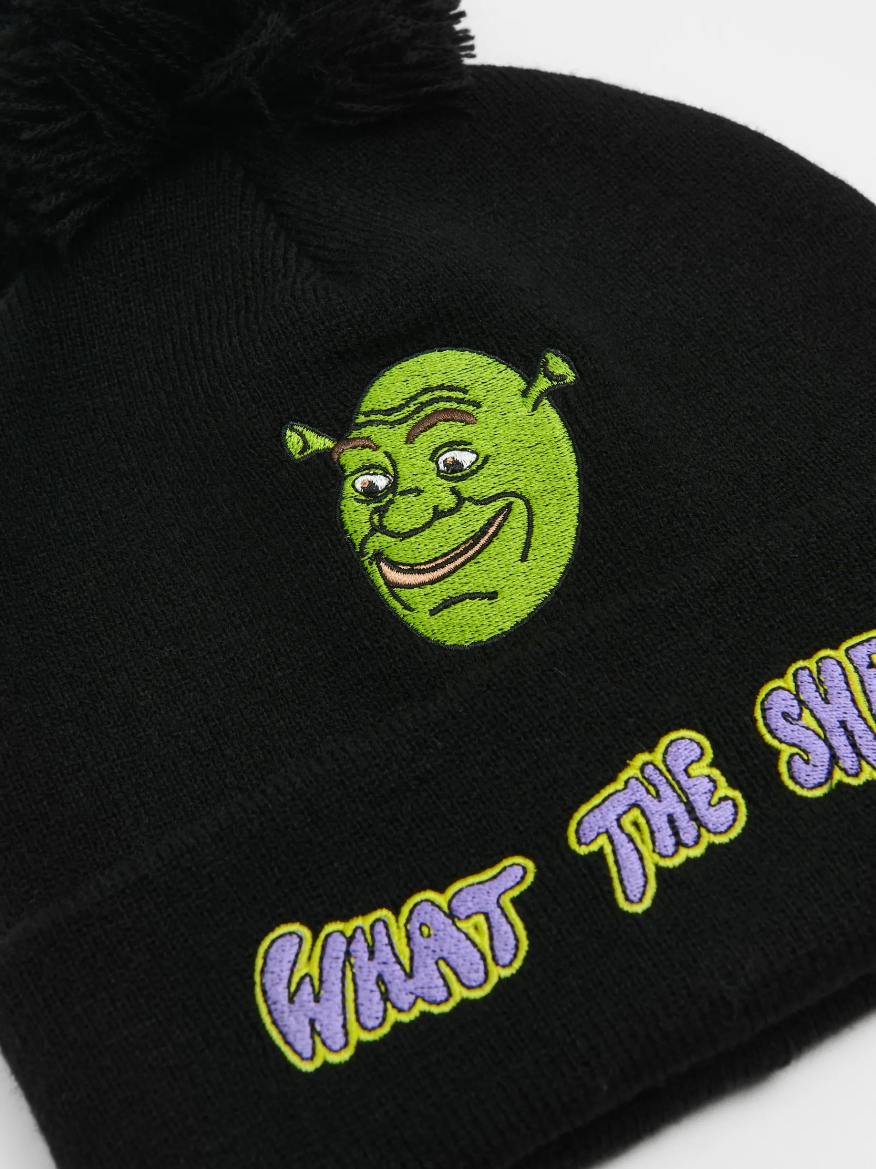 Discount Cropp Czarna czapka beanie Shrek czarny