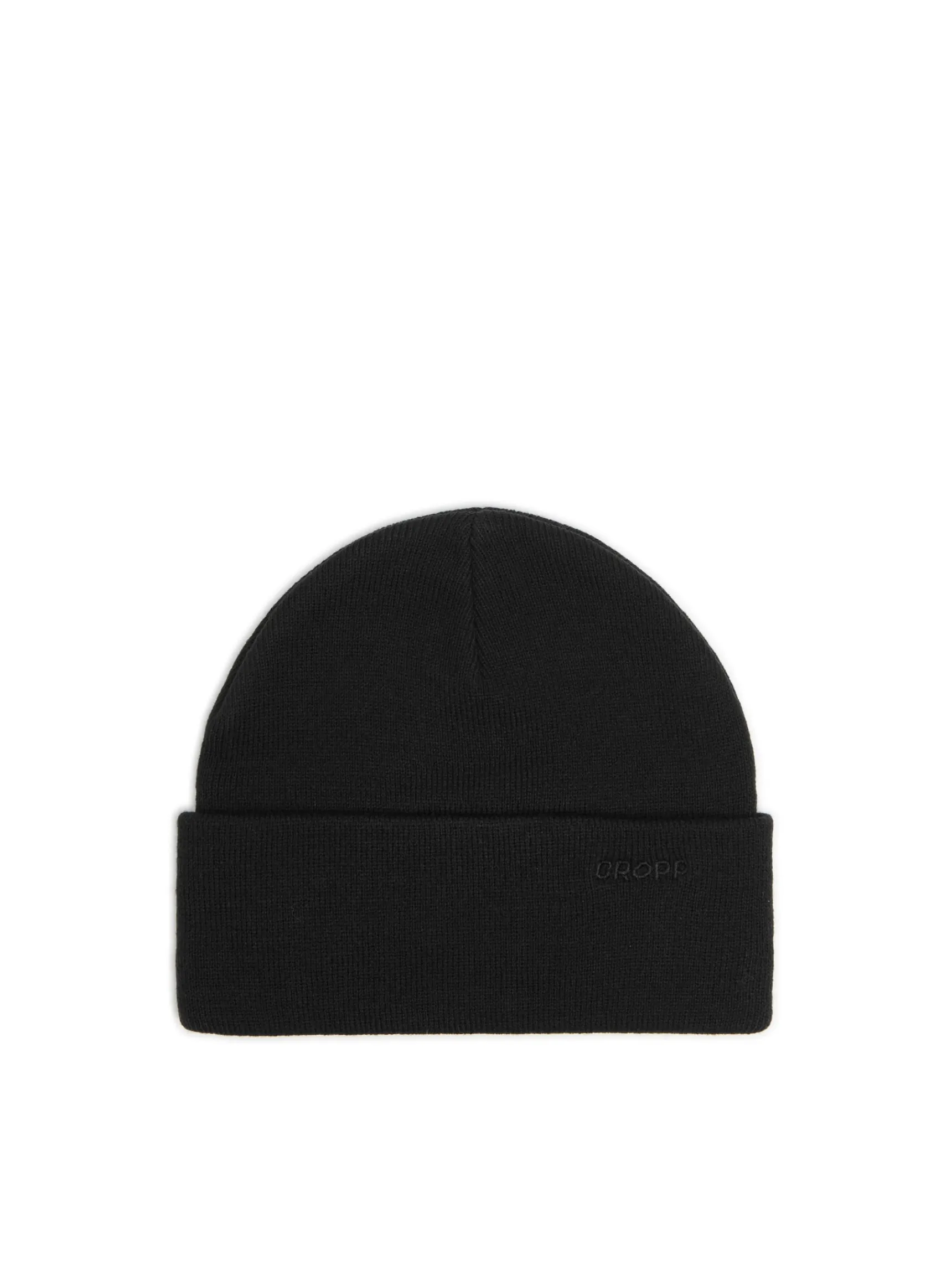 Clearance Cropp Czarna czapka beanie z naszywką czarny