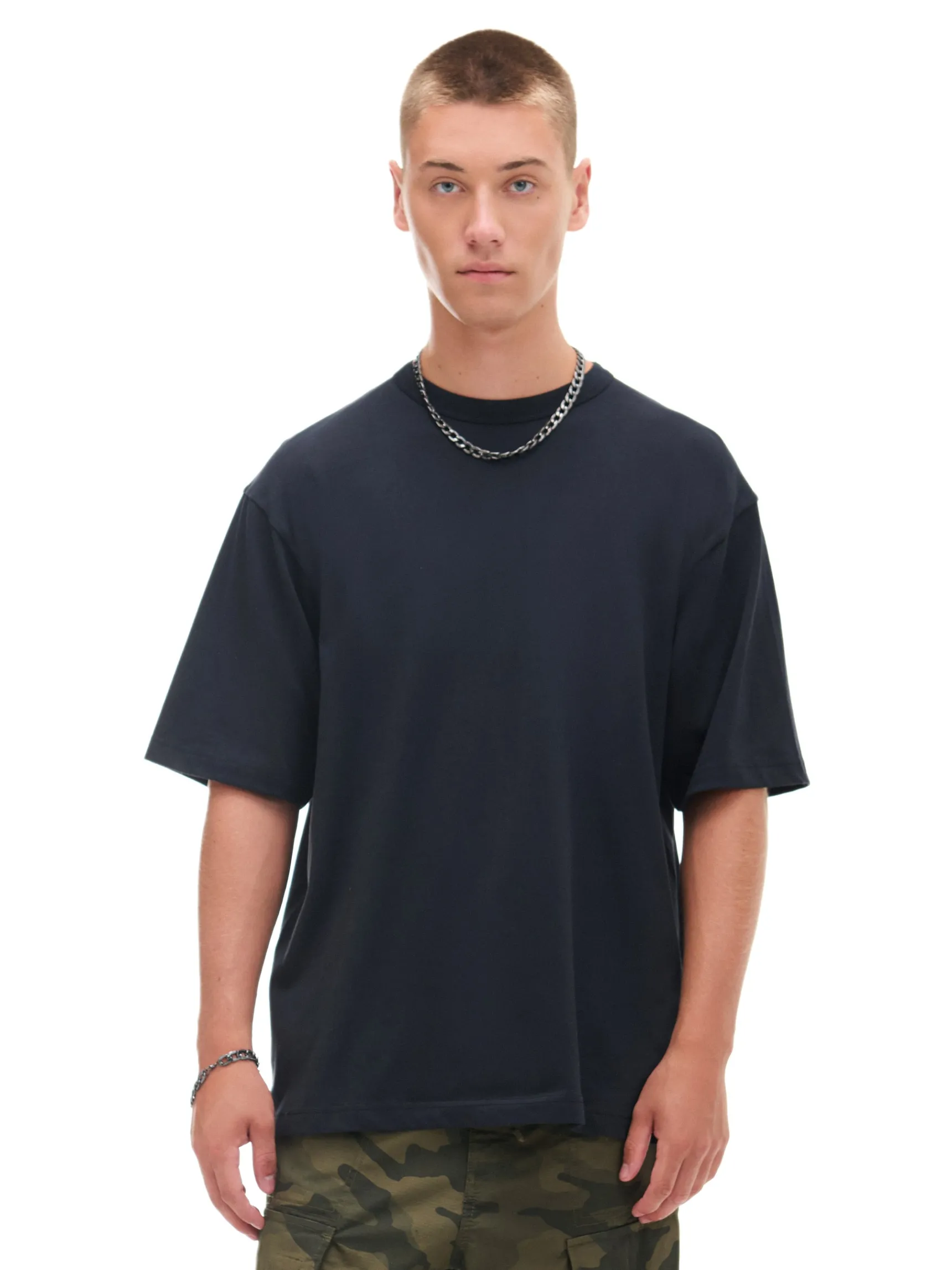 Fashion Cropp Czarna gładka koszulka czarny