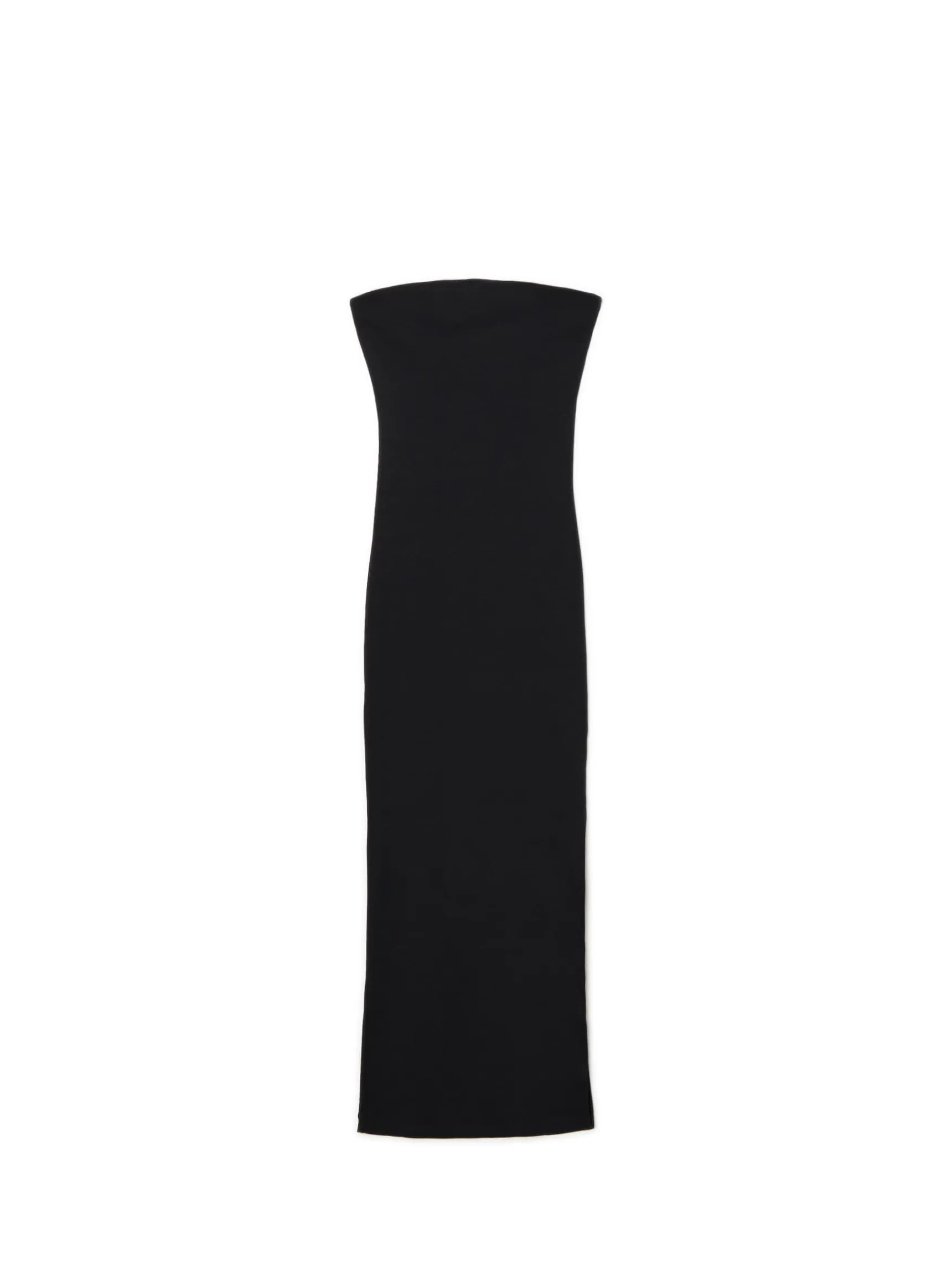 Clearance Cropp Czarna gładka sukienka midi czarny