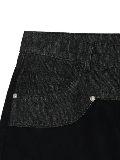 Hot Cropp Czarna jeansowa spódnica mini szary