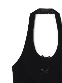 Hot Cropp Czarna kamizelka bez rękawów czarny
