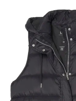 Fashion Cropp Czarna kamizelka puffer z kapturem czarny
