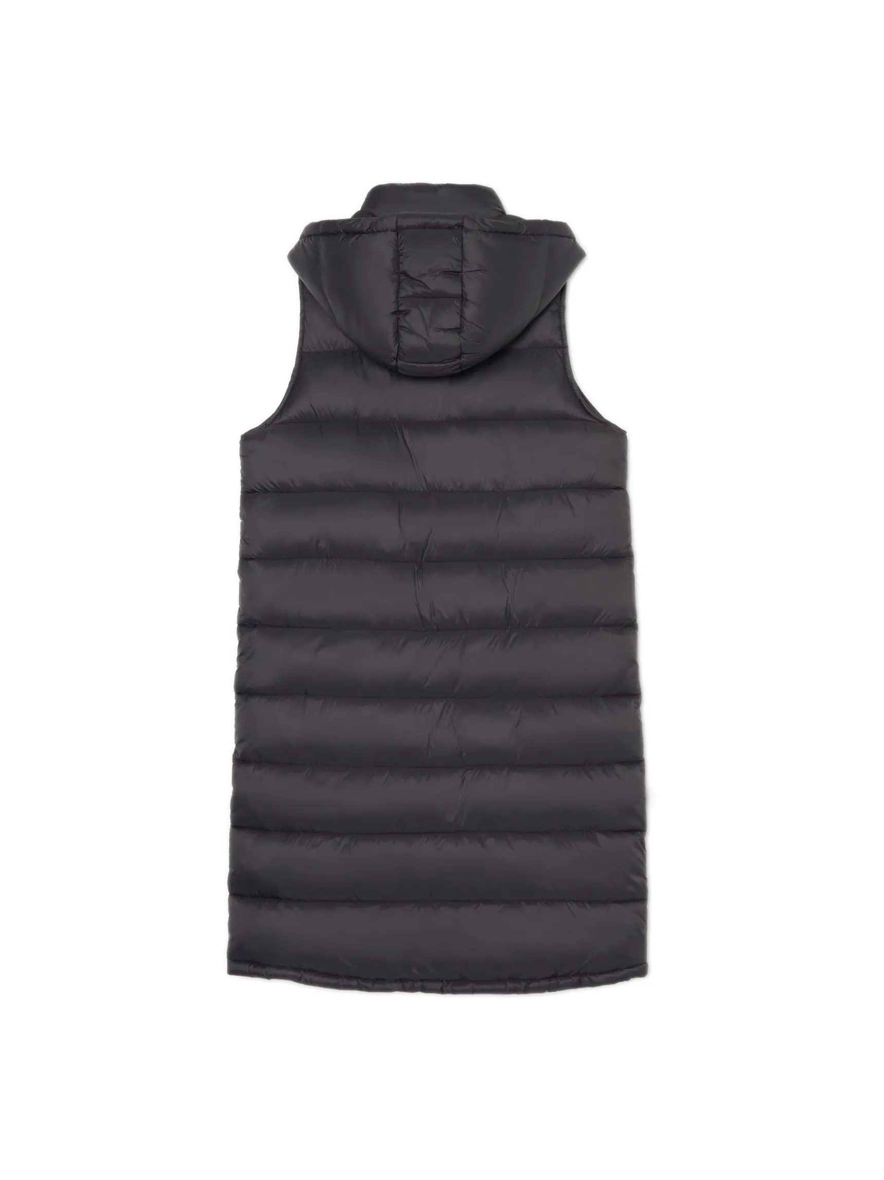 Fashion Cropp Czarna kamizelka puffer z kapturem czarny