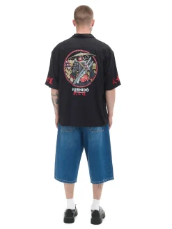 Online Cropp Czarna koszula z krótkim rękawem czarny