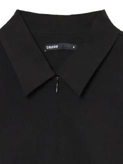 Outlet Cropp Czarna koszula z podwójnym suwakiem czarny