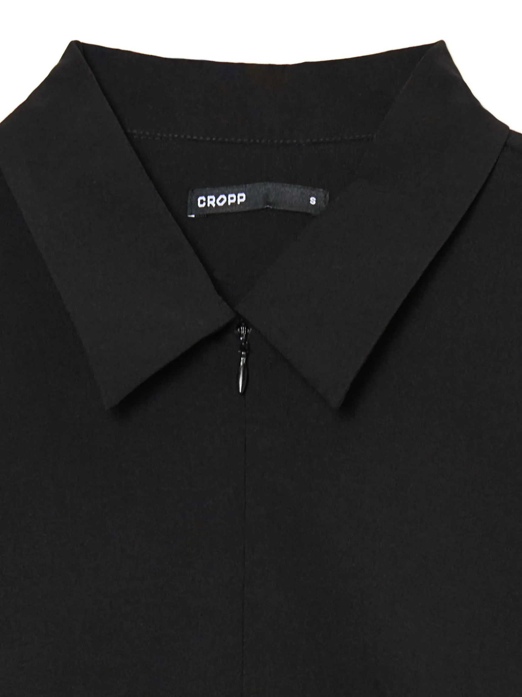 Outlet Cropp Czarna koszula z podwójnym suwakiem czarny
