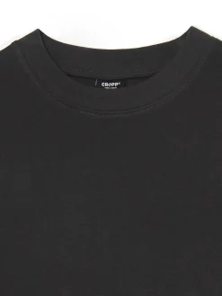Sale Cropp Czarna koszulka basic szary