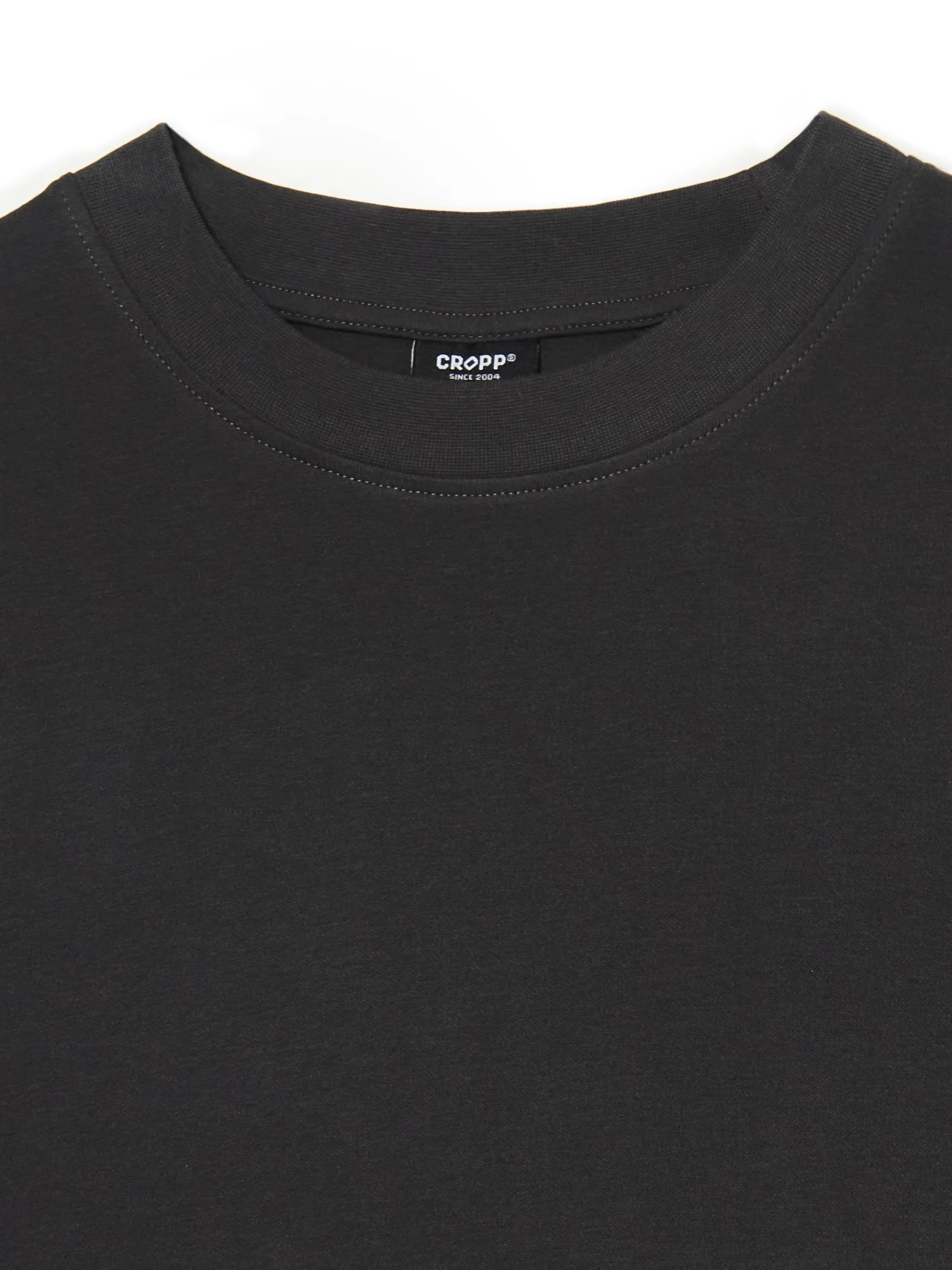 Sale Cropp Czarna koszulka basic szary