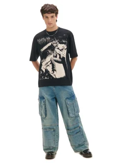 Clearance Cropp Czarna koszulka Chainsaw Man czarny