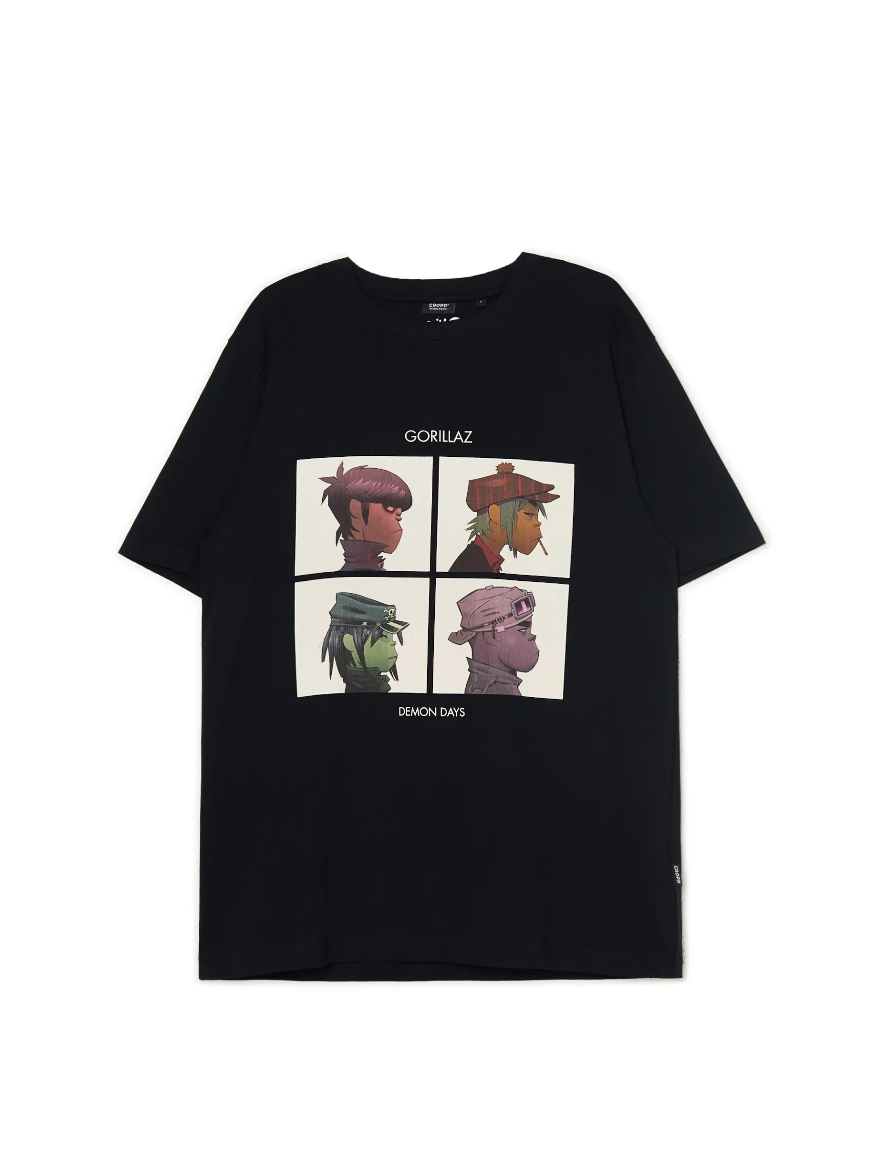 Fashion Cropp Czarna koszulka Gorillaz czarny