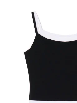 Discount Cropp Czarna koszulka z białymi wstawkami czarny