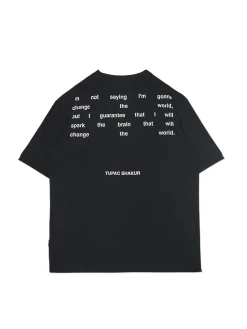 New Cropp Czarna koszulka z nadrukiem Tupac Shakur czarny