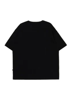 Best Cropp Czarna koszulka z napisami czarny