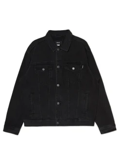 Best Cropp Czarna kurtka jeansowa czarny