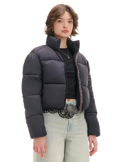 Best Cropp Czarna kurtka puffer czarny