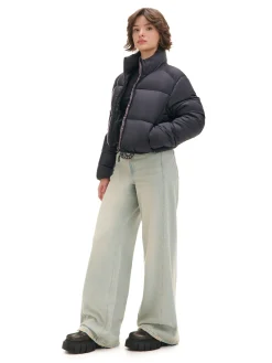 Best Cropp Czarna kurtka puffer czarny