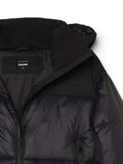 New Cropp Czarna kurtka puffer z kapturem czarny