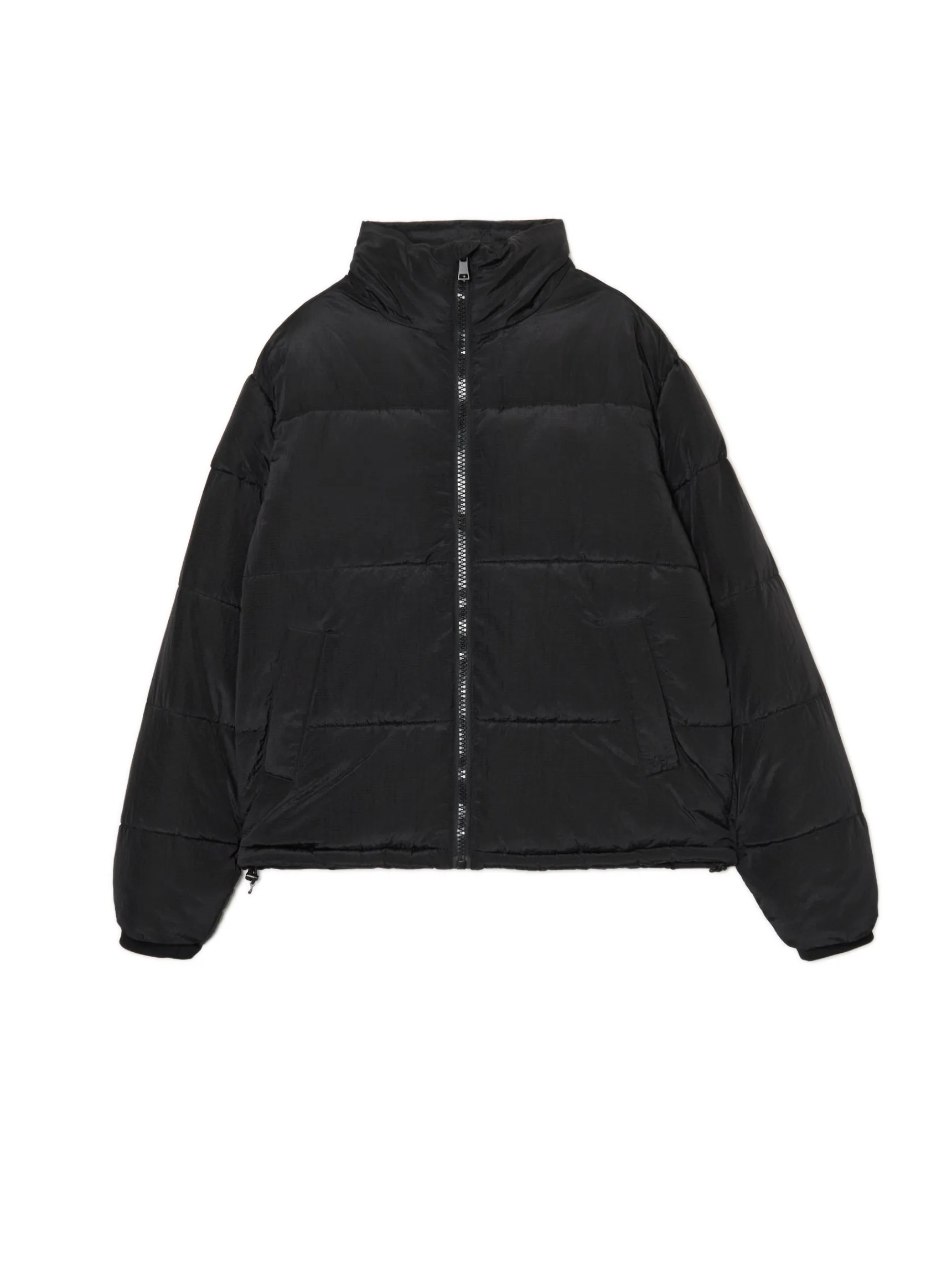 Outlet Cropp Czarna kurtka puffer ze stójką czarny