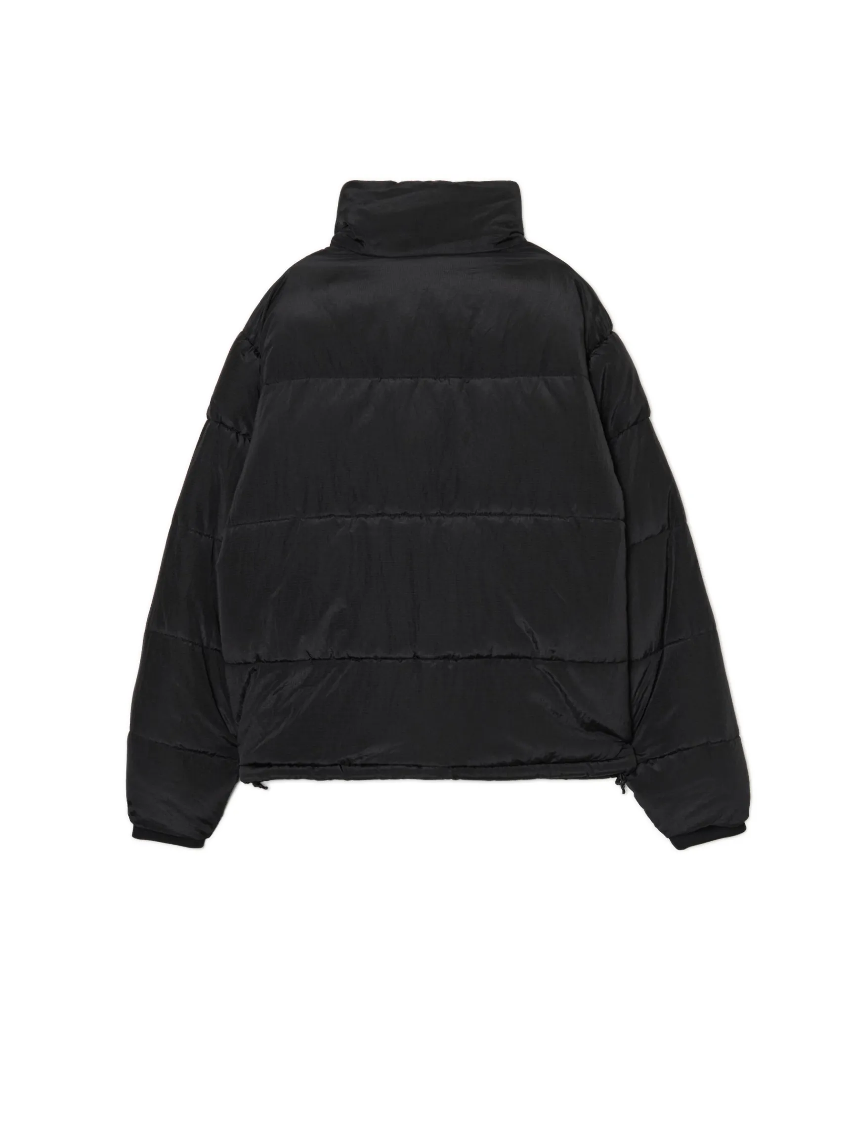 Outlet Cropp Czarna kurtka puffer ze stójką czarny
