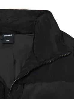 Outlet Cropp Czarna kurtka puffer ze stójką czarny