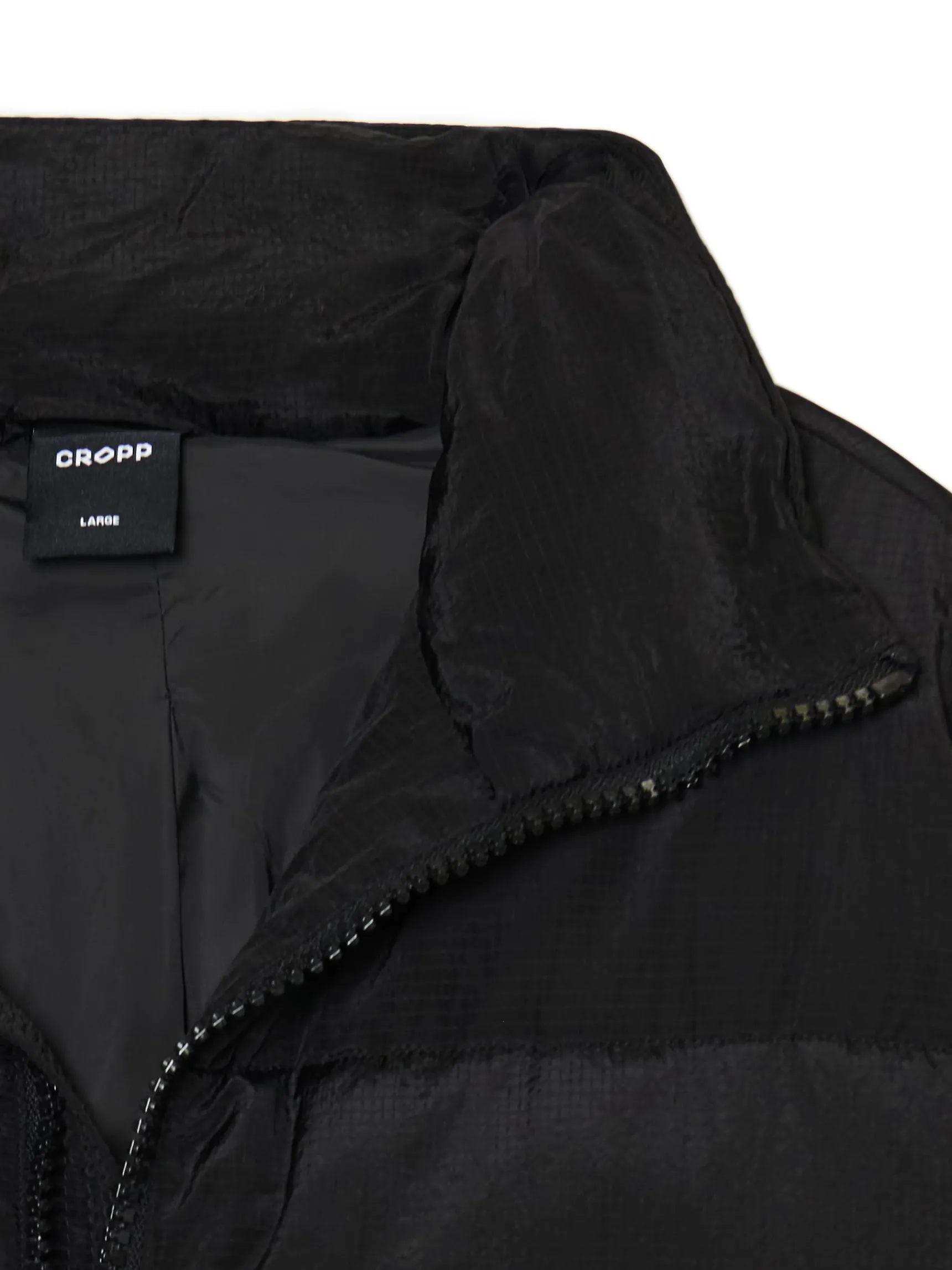 Outlet Cropp Czarna kurtka puffer ze stójką czarny