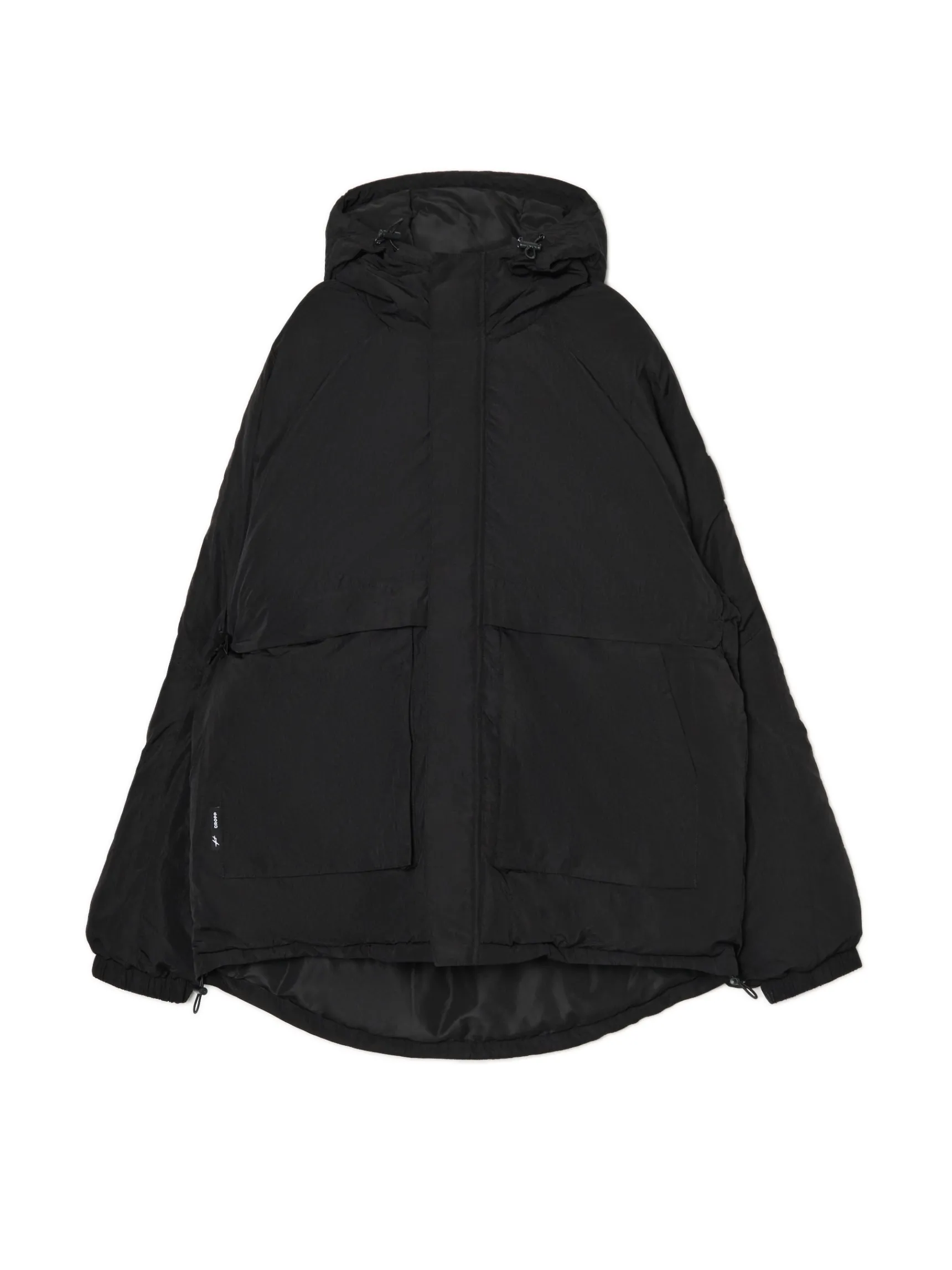 Discount Cropp Czarna kurtka z kapturem czarny