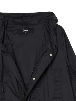 Outlet Cropp Czarna parka z kapturem czarny