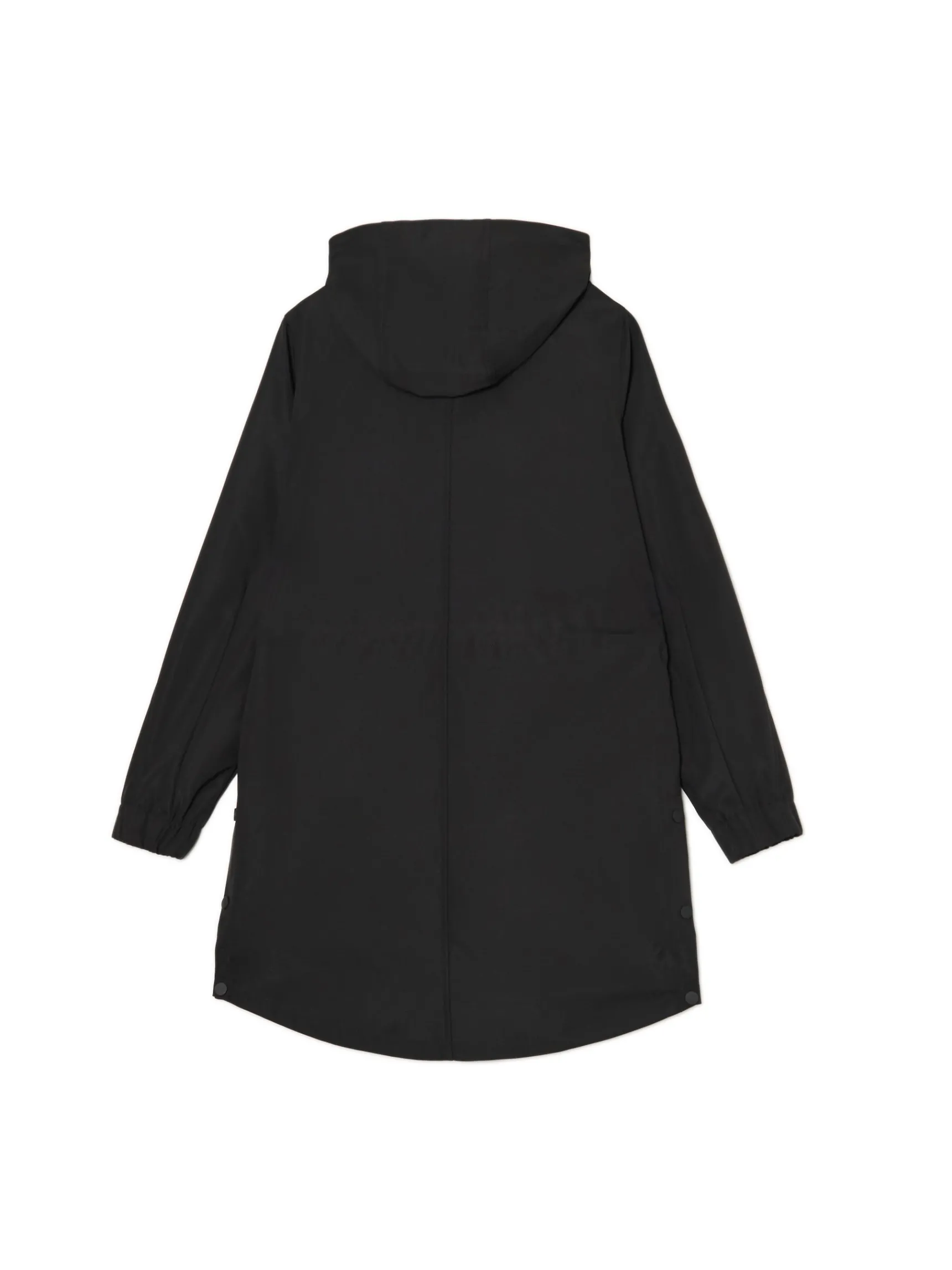 Best Cropp Czarna parka z kapturem czarny