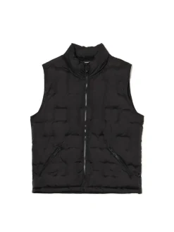 Discount Cropp Czarna pikowana kamizelka ze stójką czarny