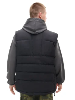 Sale Cropp Czarna pikowana kamizelka czarny