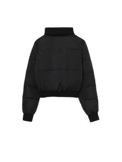 Hot Cropp Czarna pikowana kurtka bomber czarny