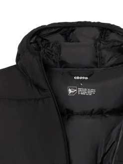 New Cropp Czarna pikowana kurtka puffer czarny