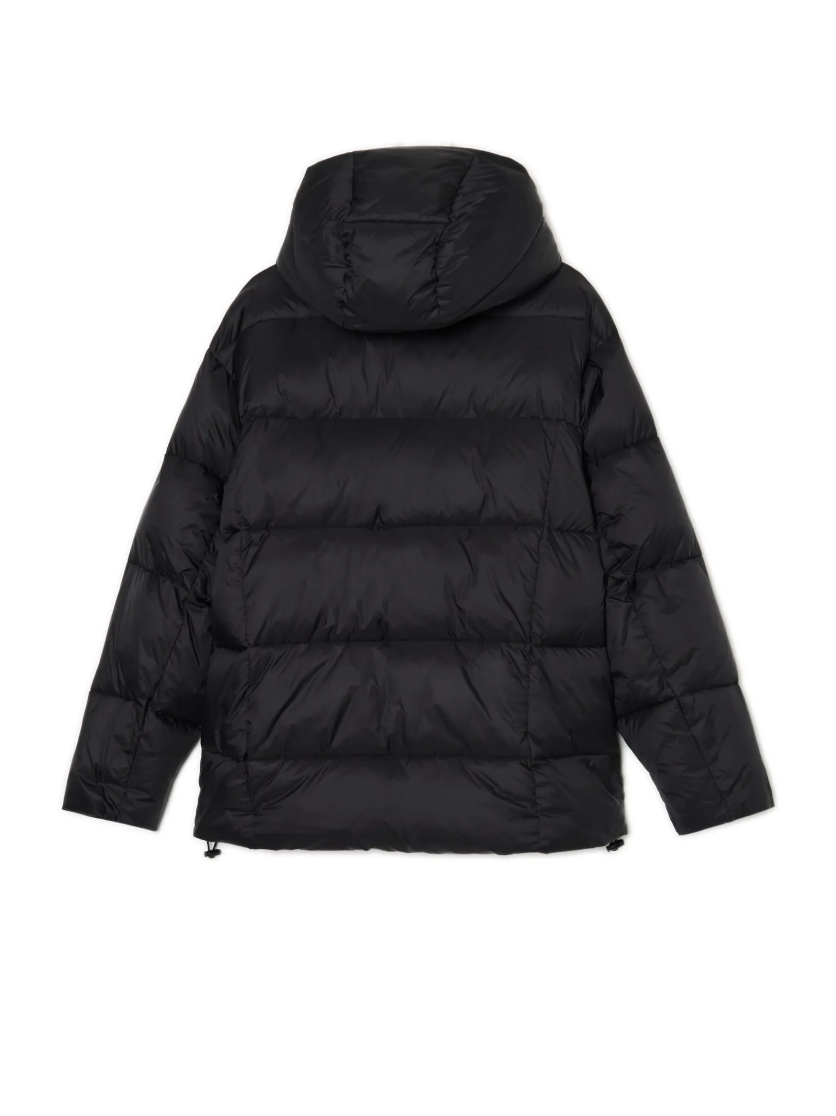 Fashion Cropp Czarna pikowana kurtka z kapturem czarny