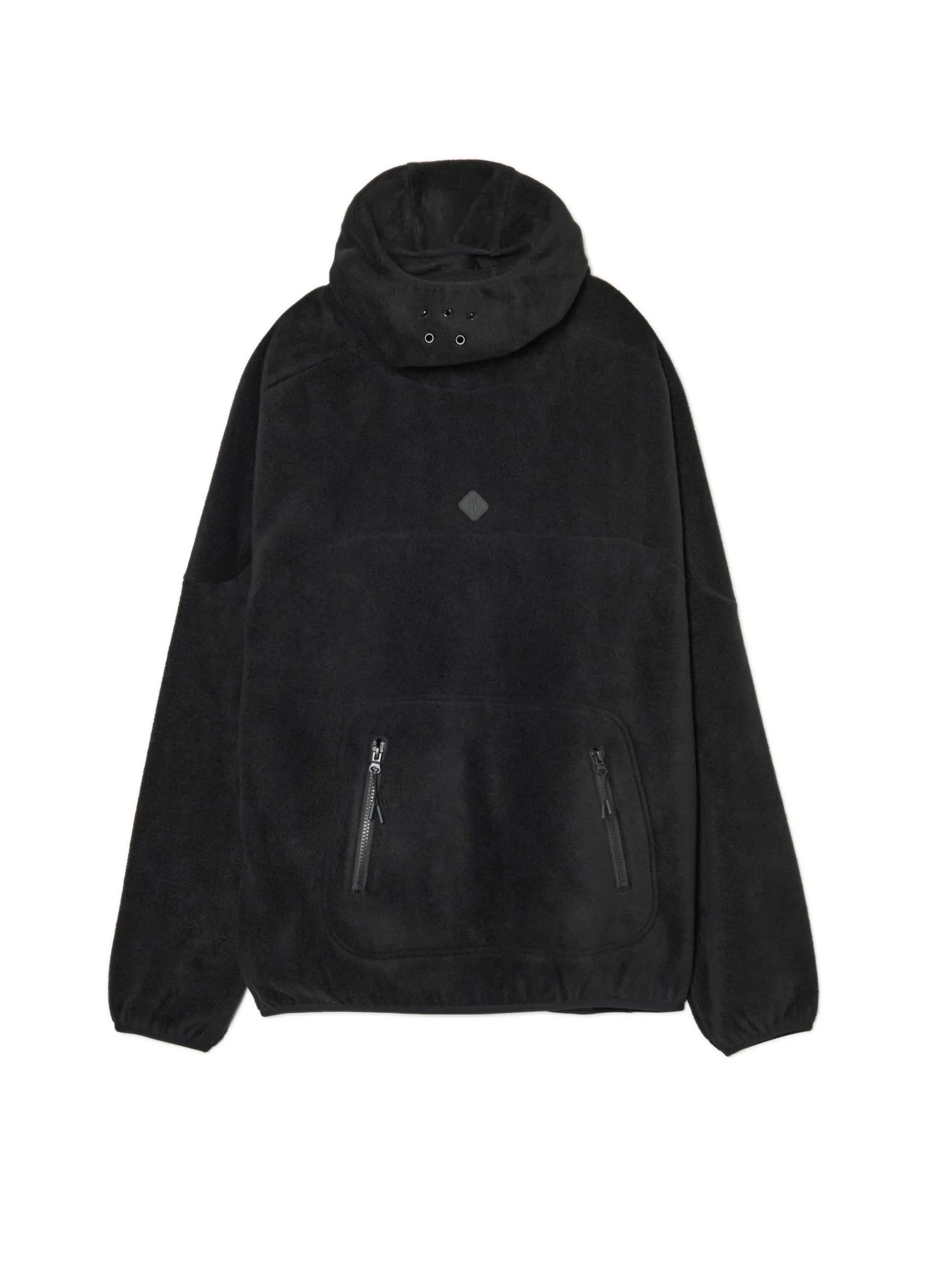 Online Cropp Czarna polarowa bluza z kapturem czarny
