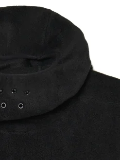 Online Cropp Czarna polarowa bluza z kapturem czarny