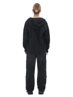 Online Cropp Czarna rozpinana bluza oversize czarny